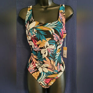NWT Kona Sol Jungle Floral One Piece Swimsuit